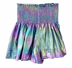 Queen Of Sparkles Purple Iridescent Swing Shorts