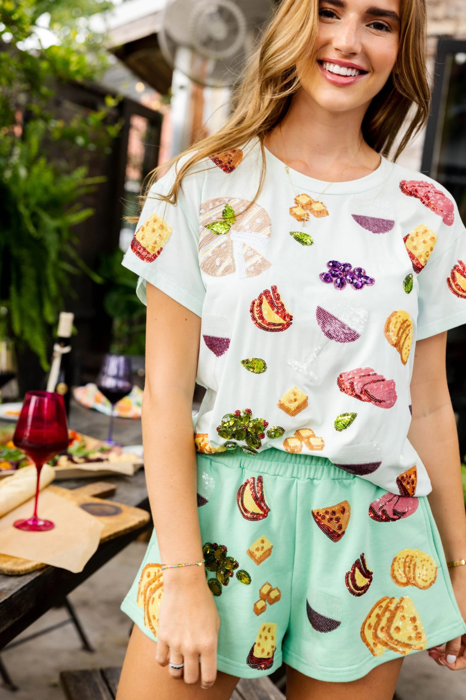 Mint Wine & Charcuterie Tee