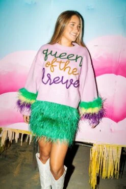 Lavender Queen Of The Krewe Sweater