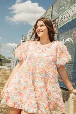 Queen Of Sparkles Flower Fabric Dress