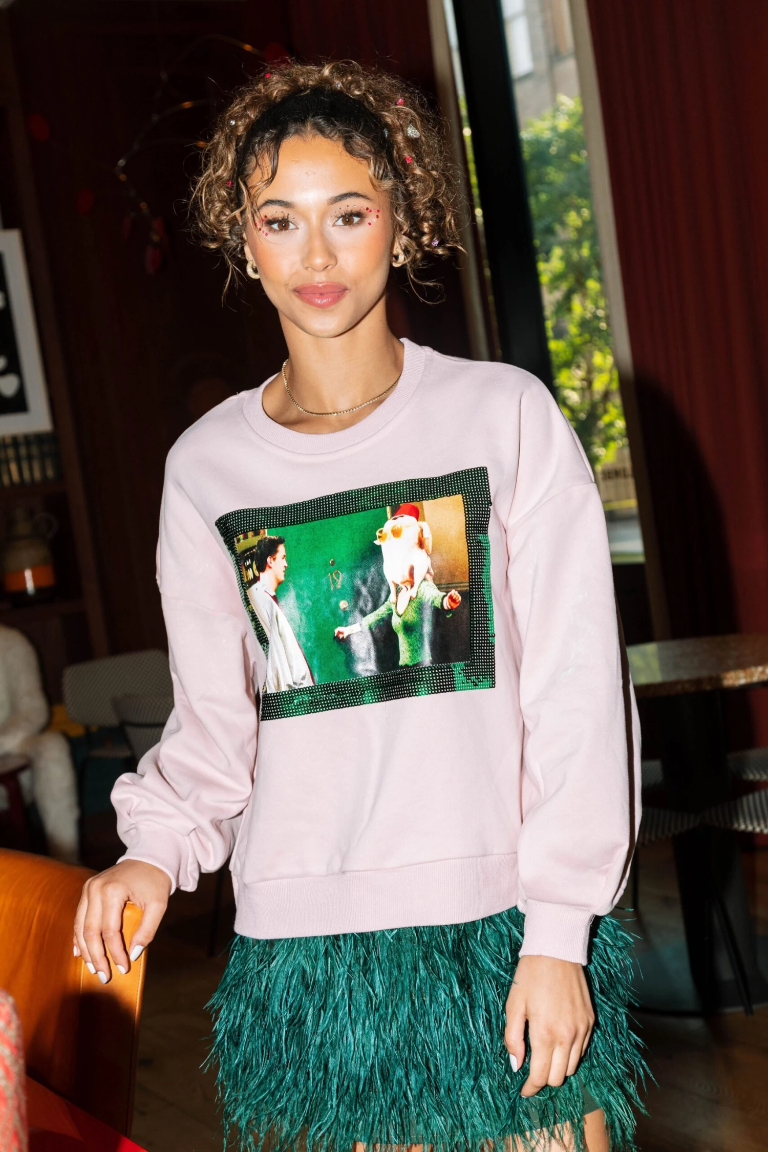 Queen Of Sparkles Turkey Head Sweatshirt - Image 2