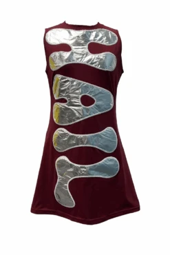 Queen Of Sparkles WHOLESALE Maroon Iridescent 'Hail State' Tank Dress