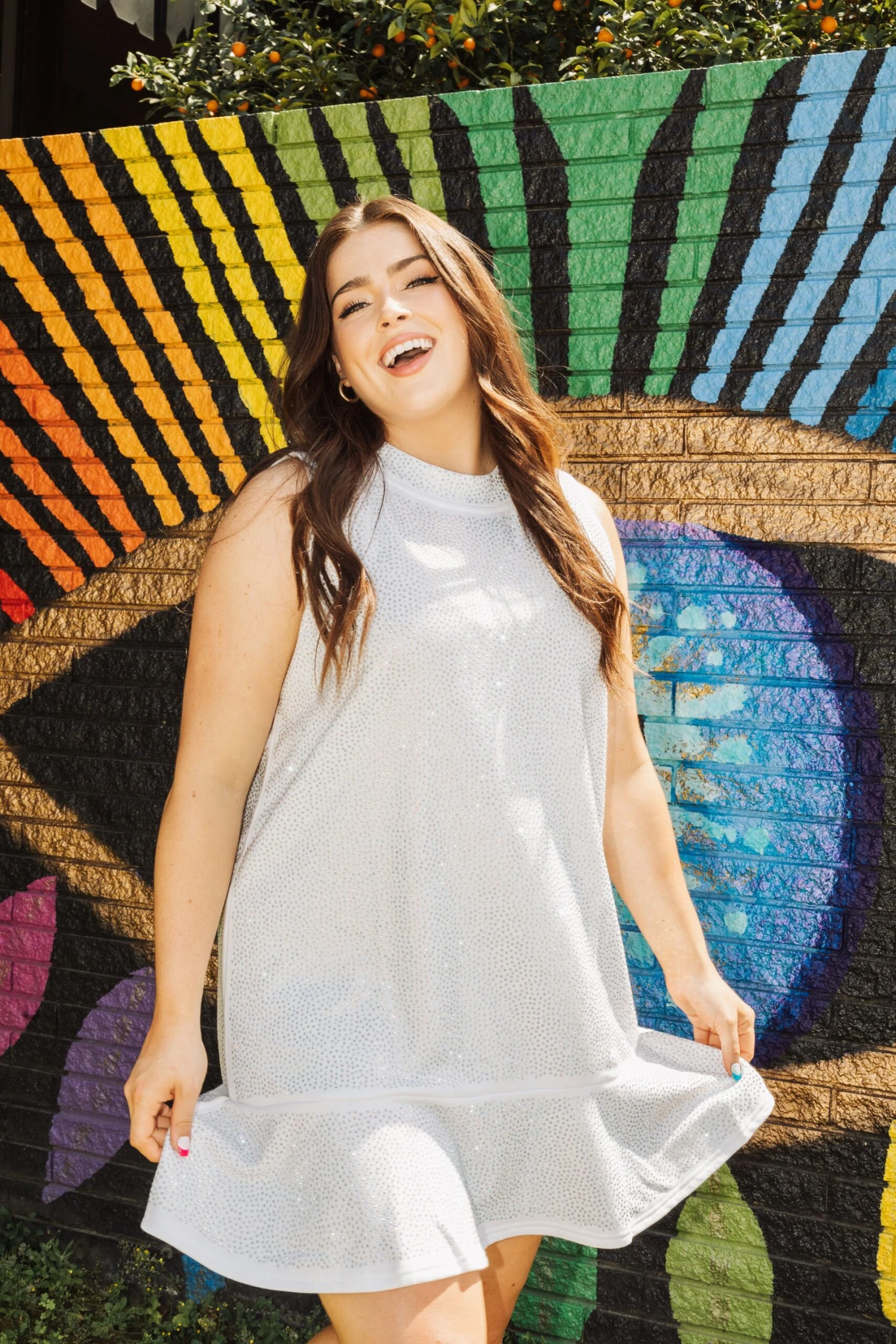 White Rhinestone Dress - Image 4