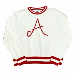 Queen Of Sparkles Glitter Script "A" LS Sweater