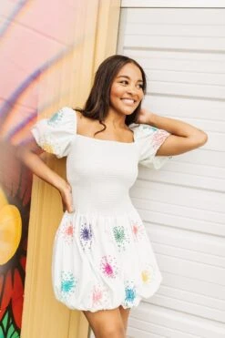 Queen Of Sparkles Pearl Cluster Bubble Dress