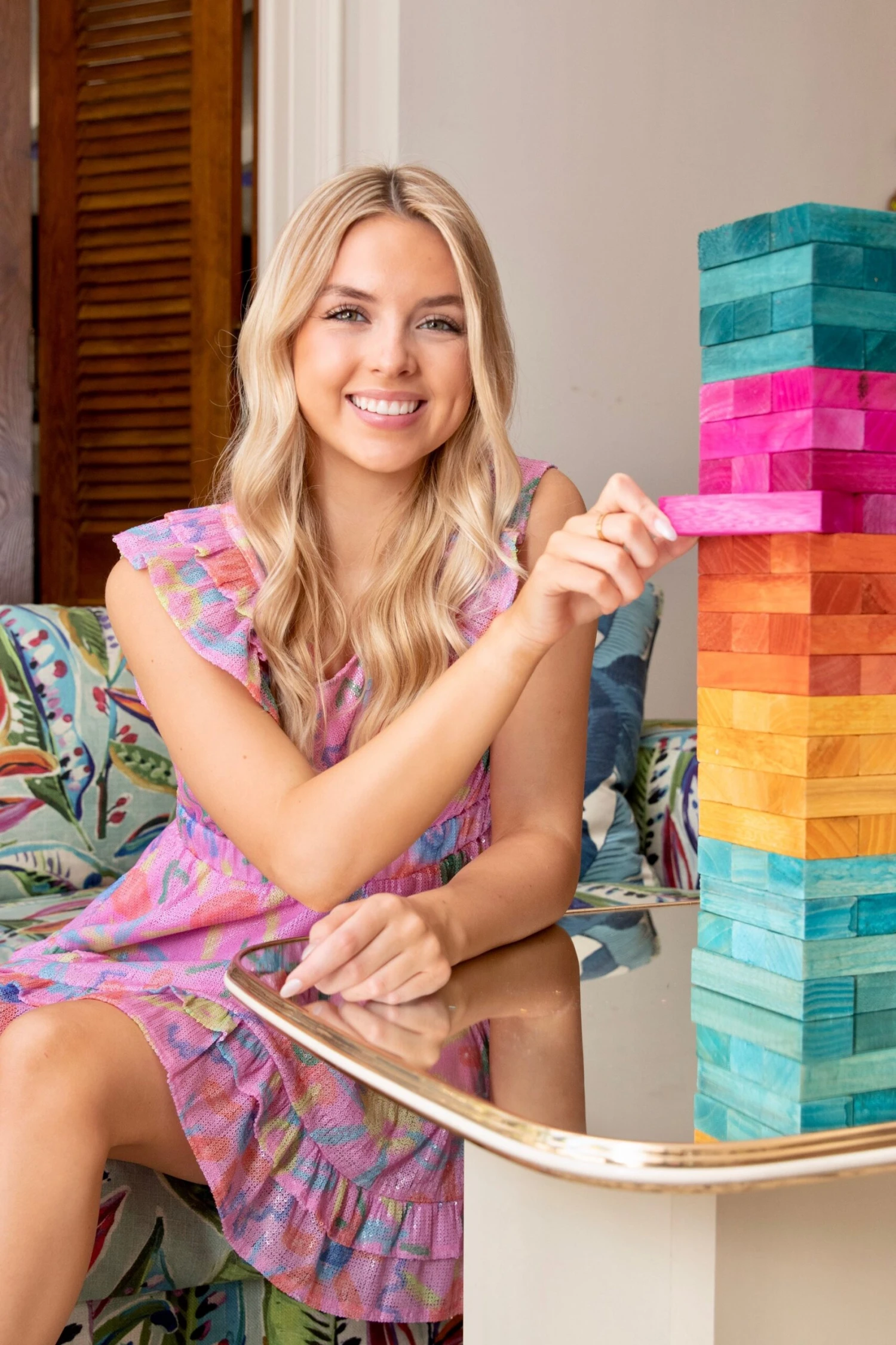 Queen Of Sparkles Backless Abstract Dress - Image 4