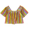 Yellow Rainbow Flutter Top