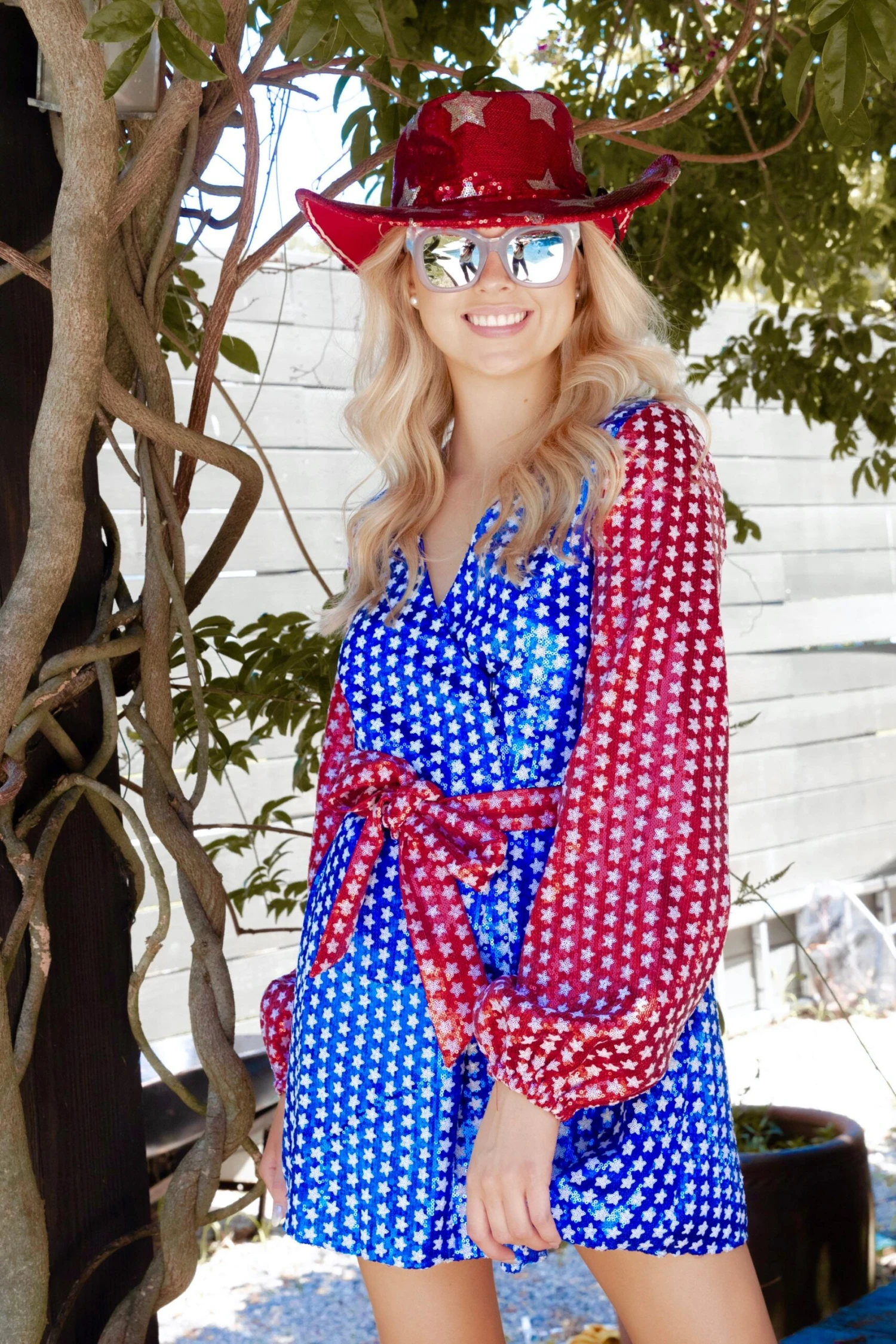 Red, White & Blue Star Dress - Image 3