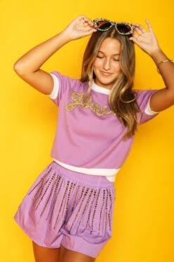 "Geaux" Glitter Script Sweater