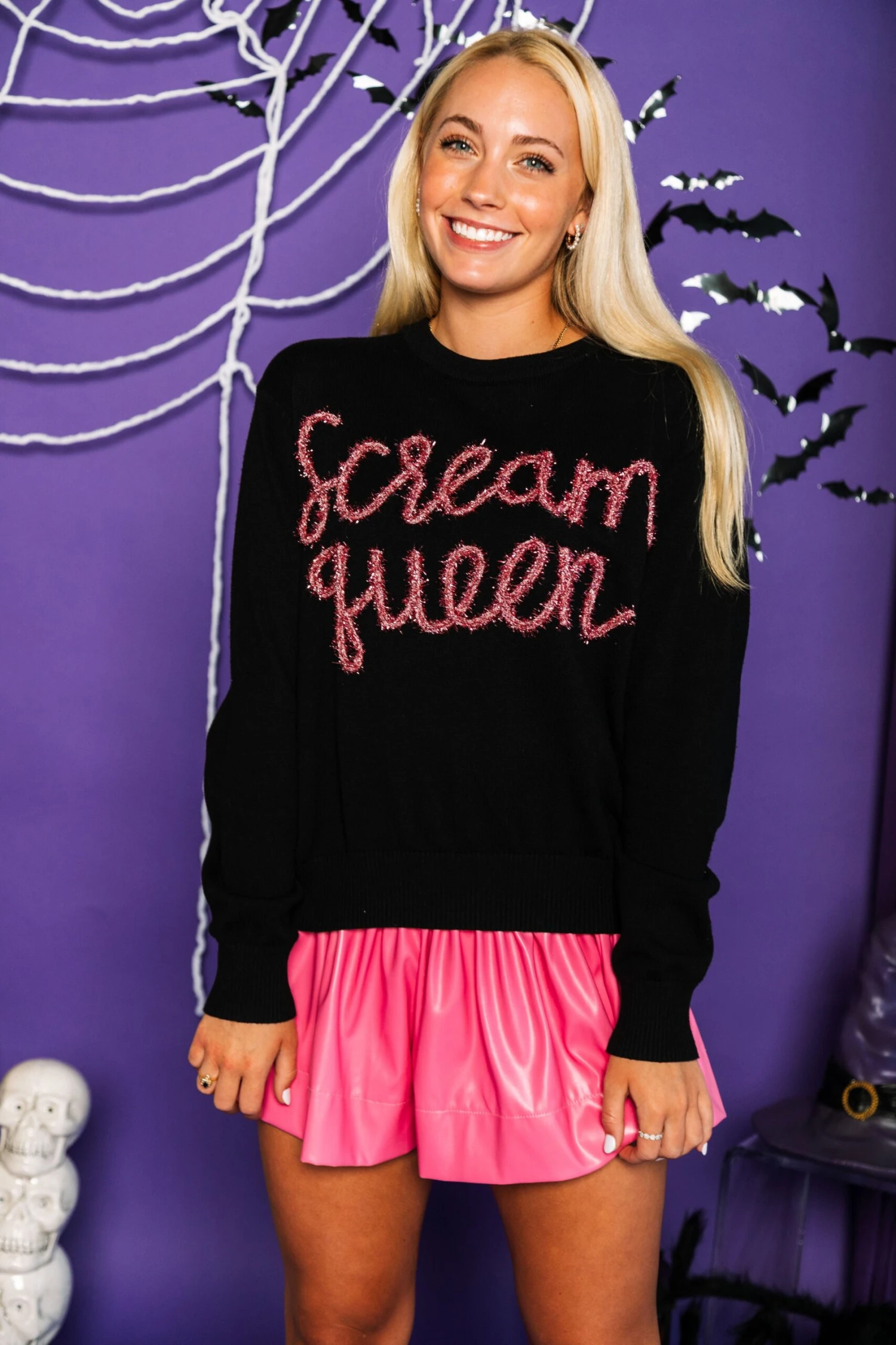 Queen Of Sparkles Scream Queen Sweater - Image 3