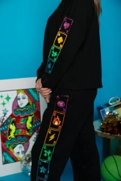 Queen Of Sparkles Black Card Up Your Sleeve Sweatshirt