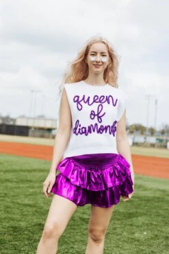 Queen Of Sparkles Purple Queen Of Diamonds Sweater Vest