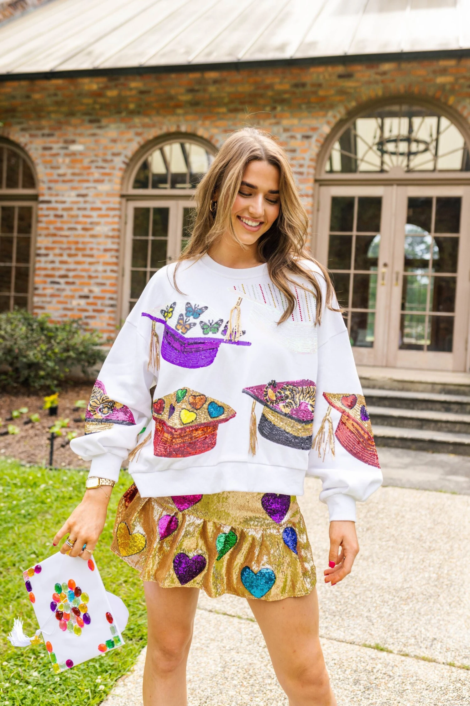 Graduation Hat Sweatshirt - Image 3