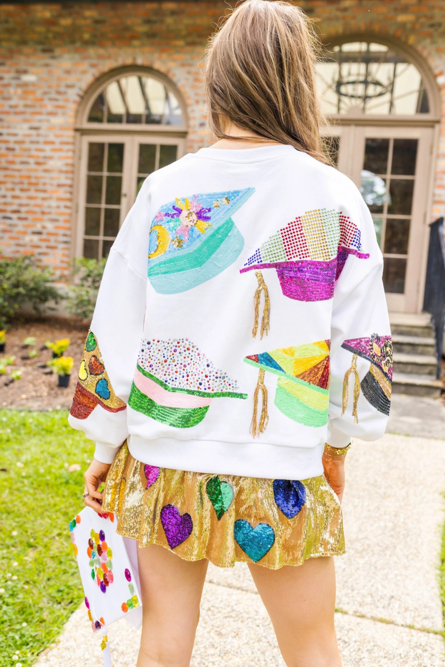 Graduation Hat Sweatshirt - Image 2