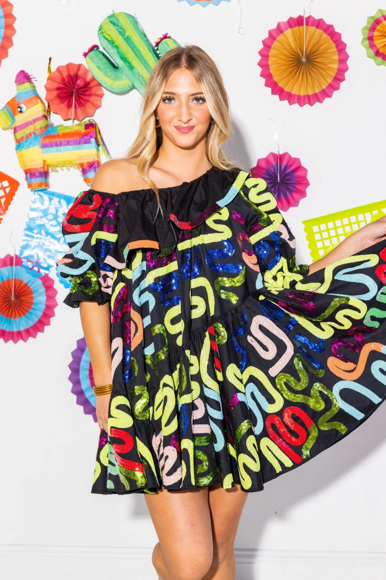 Black Squiggle Dress - Image 2