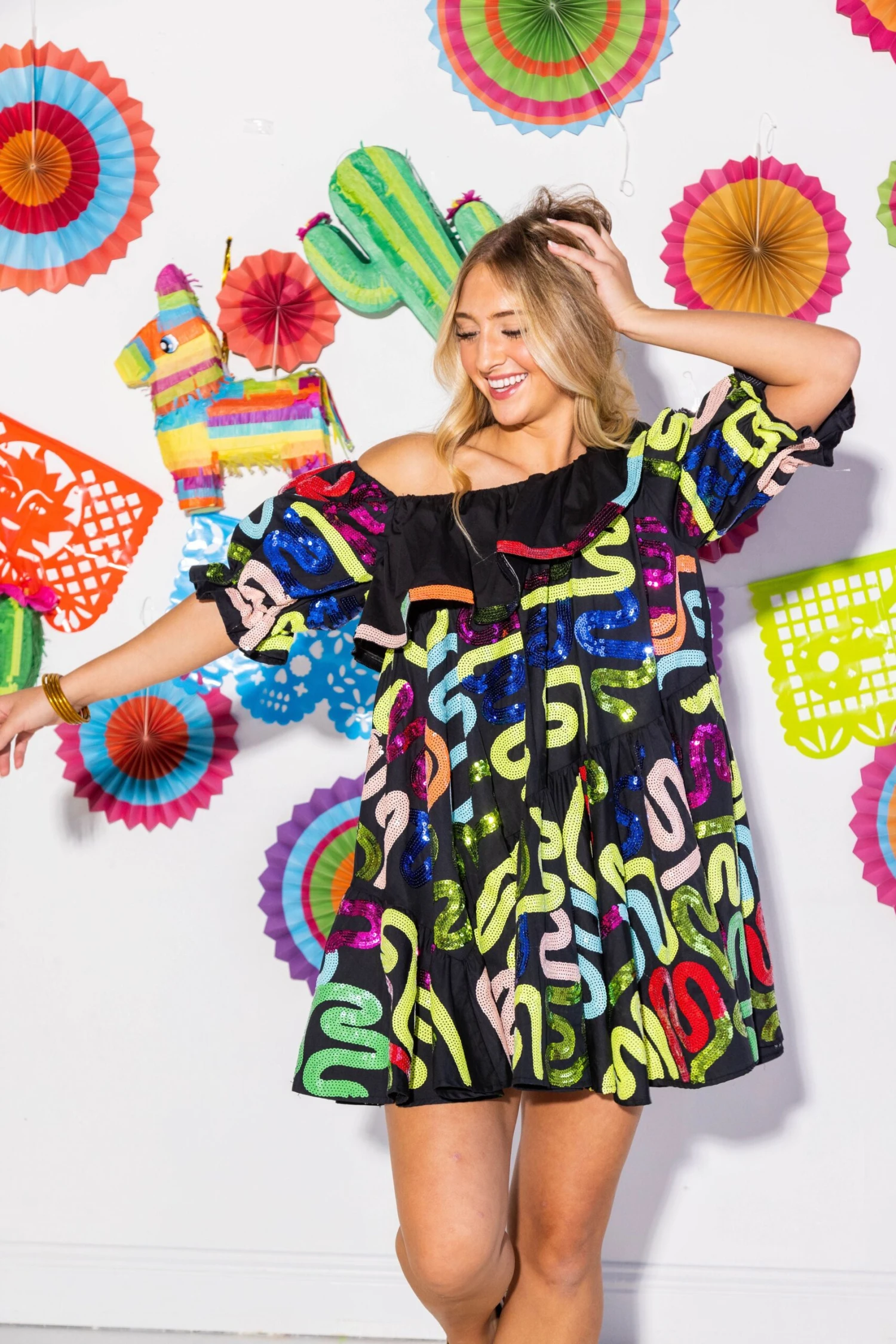 Black Squiggle Dress