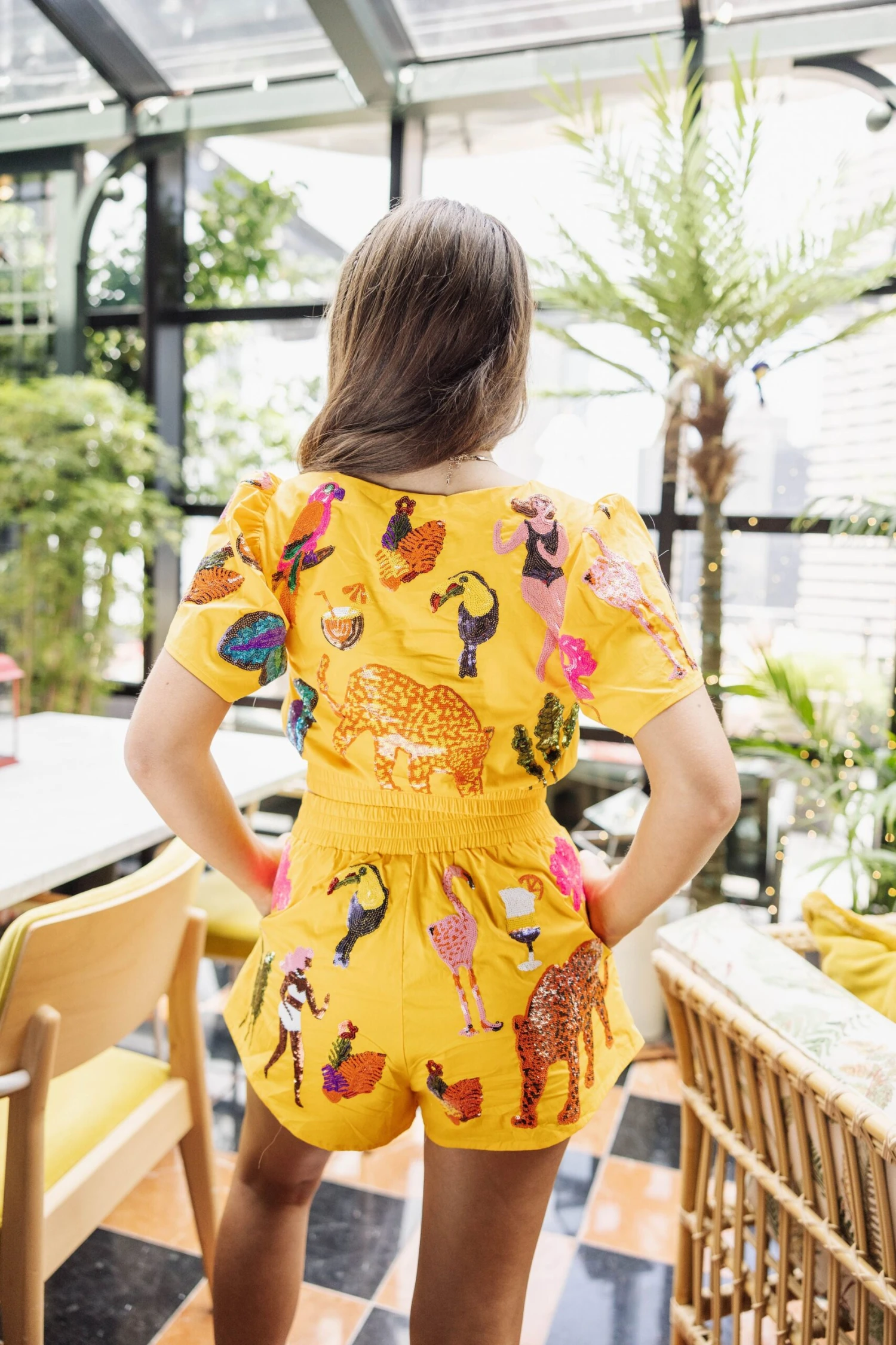 Yellow Girlies & Drinks & Animals Top - Image 2