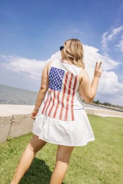 Queen Of Sparkles Flag Back Dress
