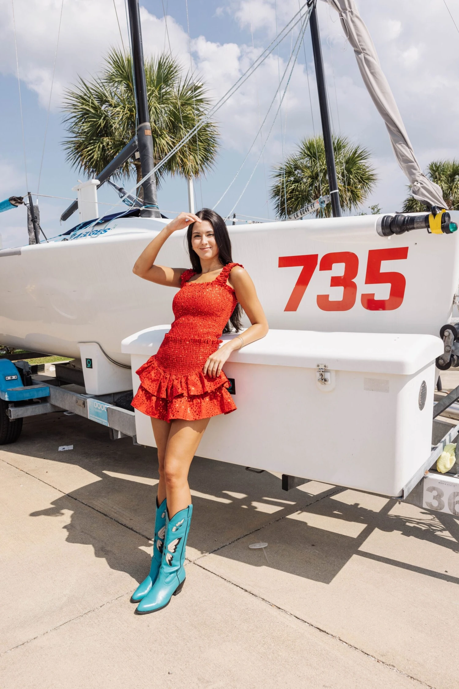 Red Star Smocked Skort - Image 4