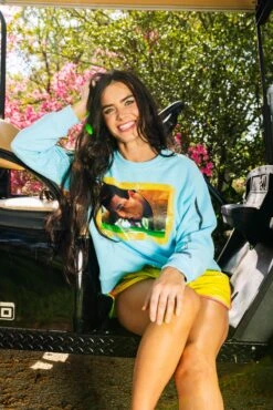 Queen Of Sparkles Happy Golf Frame Sweatshirt