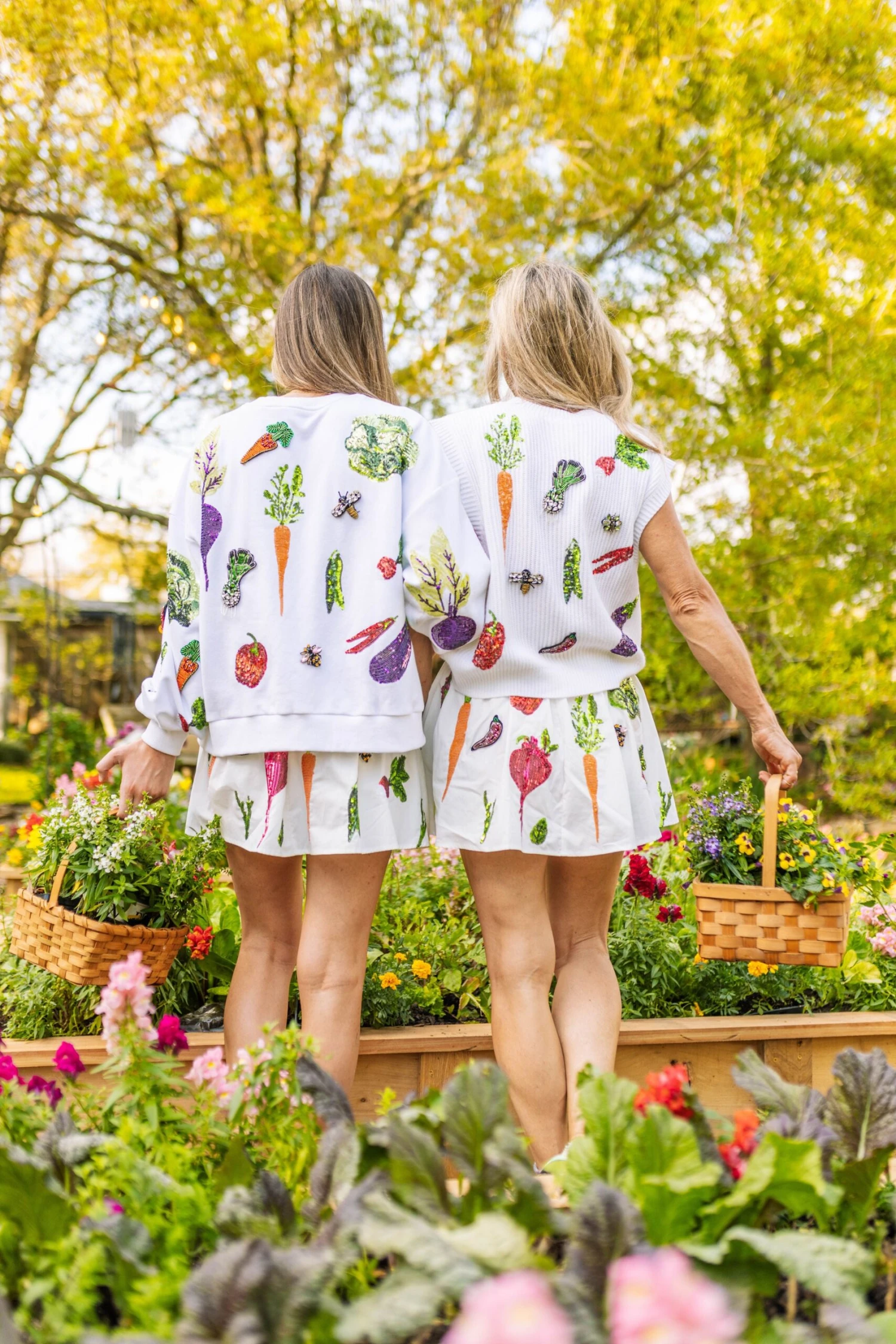 Queen Of Sparkles White Veggie Sweatshirt - Image 3