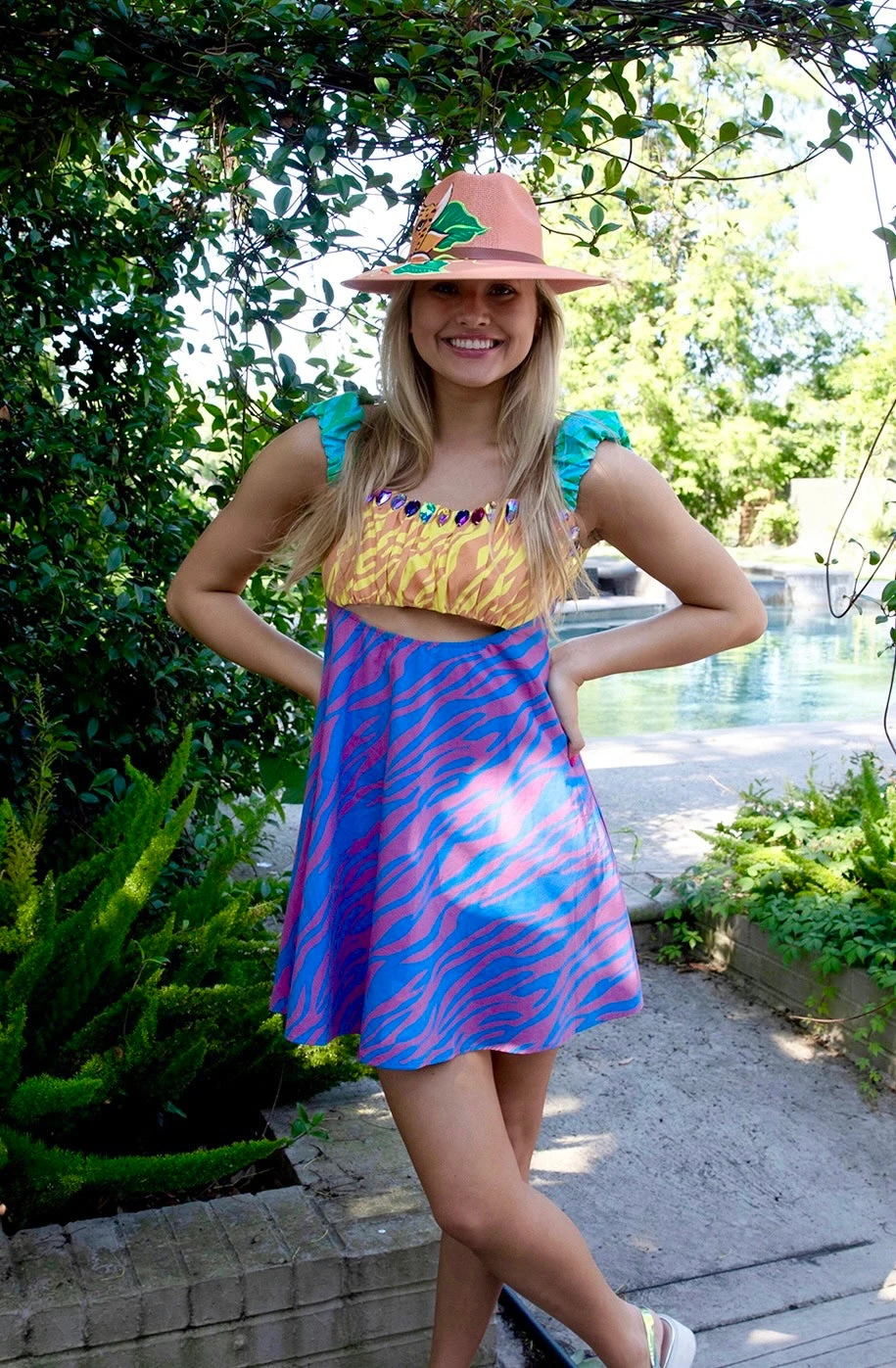 Queen Of Sparkles Wild Zebra Dress - Image 3